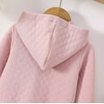 thumbnail image 5 of Cuzibr Boys Coats Hoodie Solid Color Quilted Windproof Sweatshirt Casual Plaid Jacket Long Sleeve Comfy Kids Outwear,Pink,2-3 Years, 5 of 7