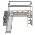 thumbnail image 4 of Harper & Bright Designs Twin House Loft Bed with Slide and Stairs, Loft Bed with Storage Drawers, Wood Cabin Loft Bed for Boys Girls, Gray, 4 of 14