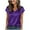 Purple, variant on yillto Women's Short Sleeve Dressy Blouse Satin V Neck Casual Business Tunic Tops Fashion Work Office Shirts