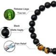 thumbnail image 5 of EOEMY Natural Stone Cross Bracelets Tiger Eye Lava Bead Bangle Men Women Charm Jewelry-Lava6#, 5 of 9