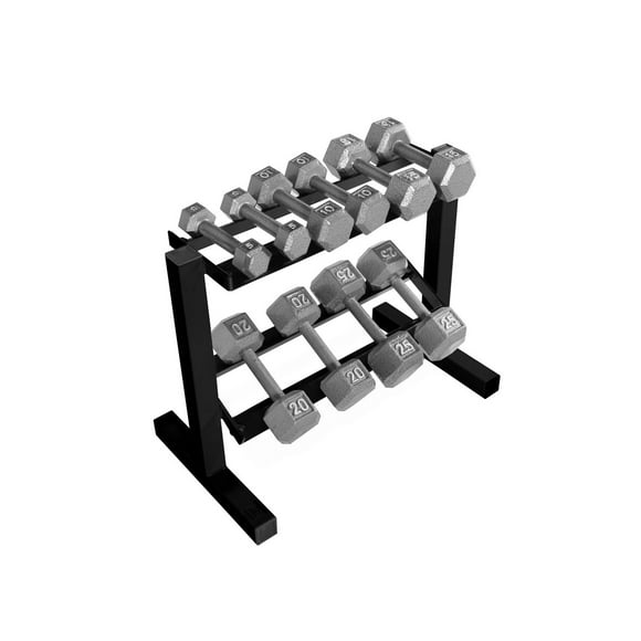 CAP Barbell 24" Two-Tier Dumbbell Rack, Black