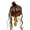 A002- Clear (B), variant on Scary Halloween Decorations 10 Inch Hanging Spooky Creepy Zombie Halloween Decor for Haunted House Indoor Outdoor Halloween Party Decor, 1 Pack