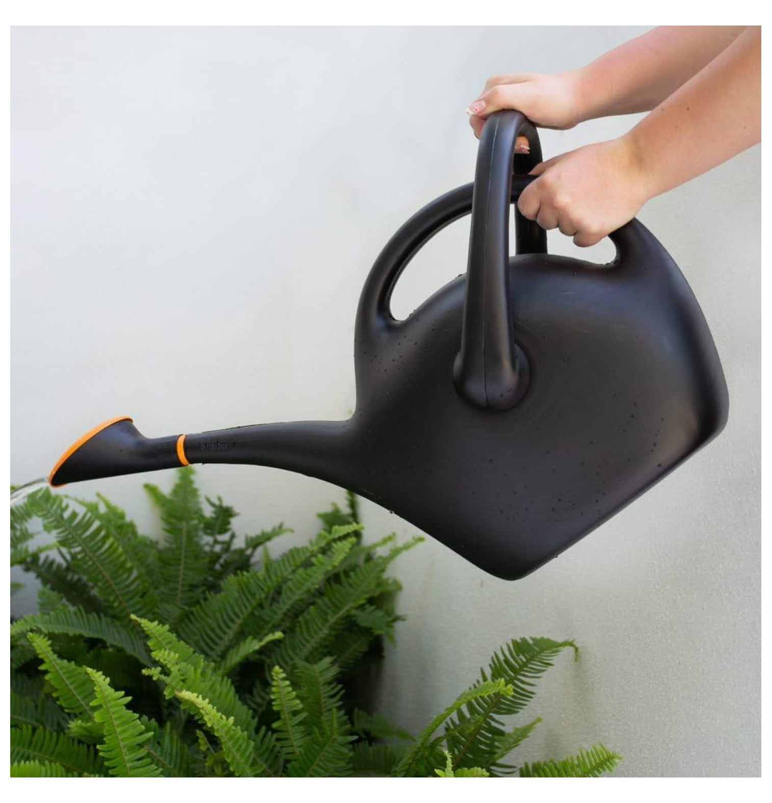Easy Pour Watering Can, 2.6 Gallon, Black (20-47287CP)