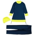 thumbnail image 3 of Shadoumai Full Coverage Long Sleeve UPF 50+ Sun Two Piece Swimsuit With Skirt For Girls,Mermaid 3Pc Toddler Girls Shorts, 3 of 8