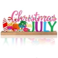 thumbnail image 1 of Cartel de metal MiniInflat Christmas in July con base de madera, 1 of 6