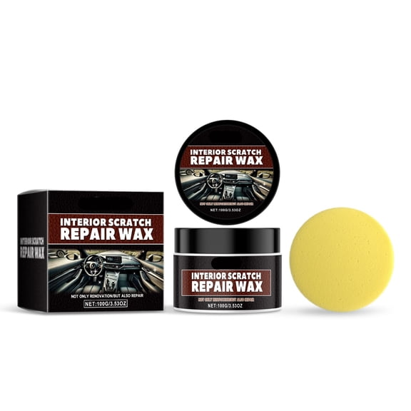 Car Interior Scratch Repair Wax For Dashboard And Plastic Surfaces Restores Shine And Hides Minor Blemishes