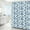 Bleu 4, variante sur HIGERH Rideau de Douche Moderne pour Salle de Bain / Tissu Plastique Hydrofuge avec Ourlet Lesté / Motif Bleu / Comprend 12 Crochets