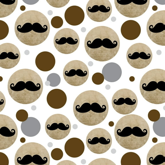Curly Mustache Premium Gift Wrap Wrapping Paper Roll