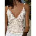 thumbnail image 2 of Michellecmm Women Camisole, Sleeveless V-neck Heart Print Lace Trim Tops Slim Fit Summer Vest, 2 of 9