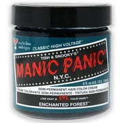 MANIC PANIC Classic Enchanted Forest Semi Permanent Hair Color - Deep Teal Green Hair Dye for Women & Men That Lasts 4-6 Weeks - Vegan, Ammonia & Cruelty-Free - Create & Mix Custom Shades (4oz)