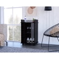 thumbnail image 2 of Two Shelves, Six Cubbies - Black Bar Cart Ideal for Home Bars, 2 of 5