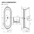 thumbnail image 5 of Vanity Art Solid Surface Resin Stone Freestanding Soaking Bathtub, 5 of 5