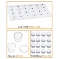 thumbnail image 6 of Novel Box 5 White Foam Sheets 14.5X7.8X0.75 with 120 Gem Jars - Jewelry Display Trays, 6 of 8