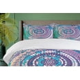 thumbnail image 4 of Ambesonne Ethnic Duvet Cover Sets, Mandala Eastern, 2-King, Lilac and Blue, 4 of 7