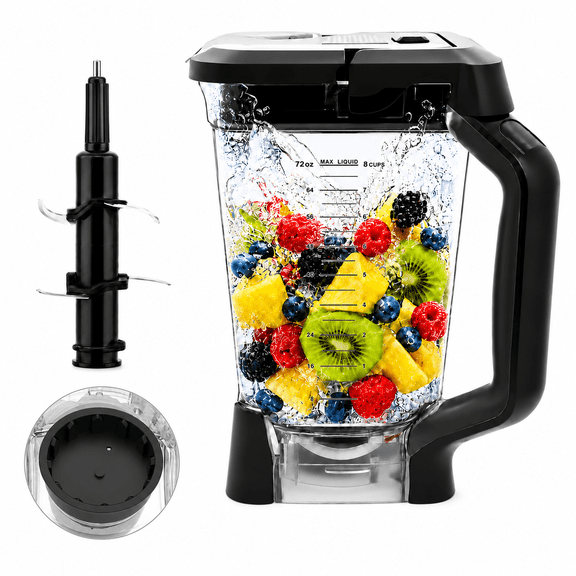 72 oz XL Pitcher with Lid and 6-Blade Assembly Compatible with Ninja Professional Plus BN750 BN751 BN800 BN801 BN805A DB751A BN803TGT, Replacement Blender Jar, 72 oz Max Liquid