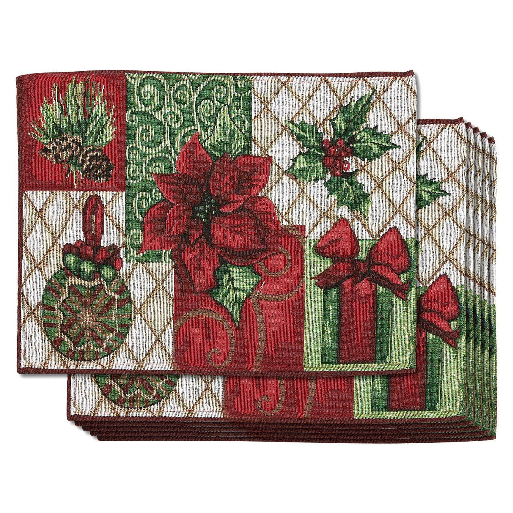 Pack Of 6 Dining Table Placemats Christmas Kitchen Table Mats
