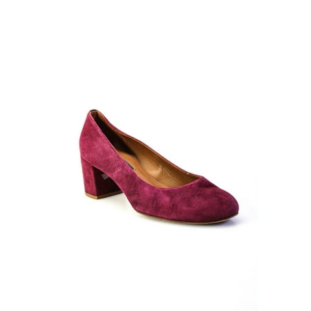 

Pre-owned|Margaux Womens Suede Low Heels Pumps Burgundy Red Size 9.5