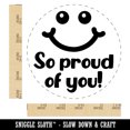 thumbnail image 2 of So Proud of You Smiley Face Teacher School Motivation Rubber Stamp for Scrapbooking Crafting Stamping - Large 1-1/4 Inch, 2 of 7