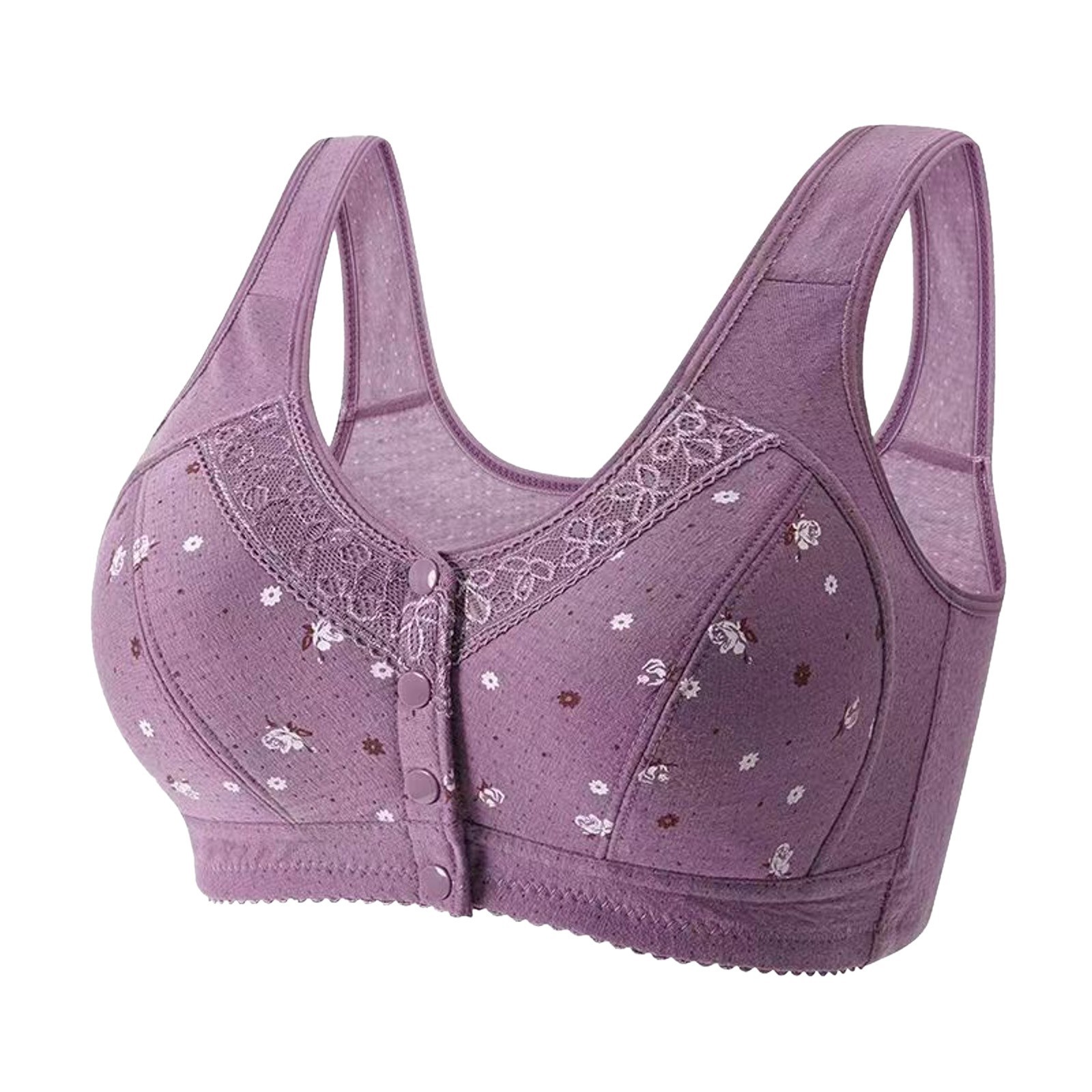 Daisy Bras For Older Women 3 Pack Floral Lace Everyday Bras Cotton