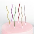 thumbnail image 2 of Anvazise Birthday Candles Good Visual Effect Multiple Colors Excellent Workmanship Corrosion-resistant Long-term Preservation Cake Topper Decoration Curved Birthday Cake Decoration Golden 6Pcs/Set, 2 of 13