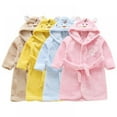 thumbnail image 6 of Toddler Flannel Hooded Robes Sleepwear Kids Cute Animal Cartoon Bathrobe Bath Towel Wrap 1-6Y, 6 of 6
