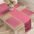 thumbnail image 2 of Ambesonne Valentine's Day Table Runner & Placemats, Triangular Hearts, Placemat 4 pcs + Runner 12"x90", Dark Pink and Pale Pink, 2 of 2
