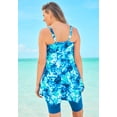 thumbnail image 3 of Swim 365 Women's Plus Size Longer-Length Tankini Top, 3 of 5