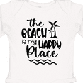 thumbnail image 4 of Inktastic Spring Break the Beach is My Happy Place Boys or Girls Long Sleeve Baby Bodysuit, 4 of 5