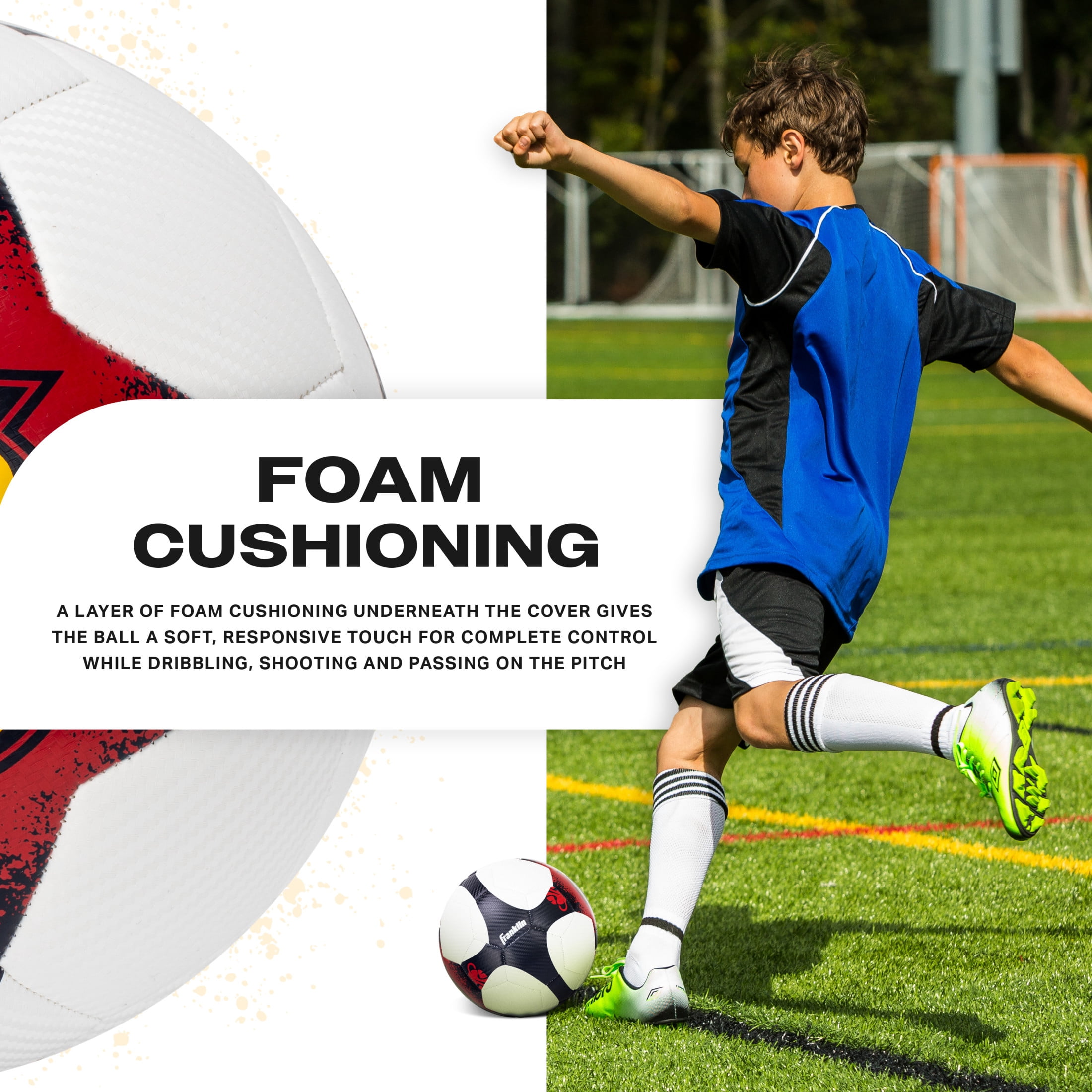 Franklin Sports NWSL Utah Royals Soccer Ball - Official Size 5 Soccer Ball - Regulation Size + Weight Soccer Ball for Kids + Adults - Boys + Girls Soccer Ball - Air Pump Included