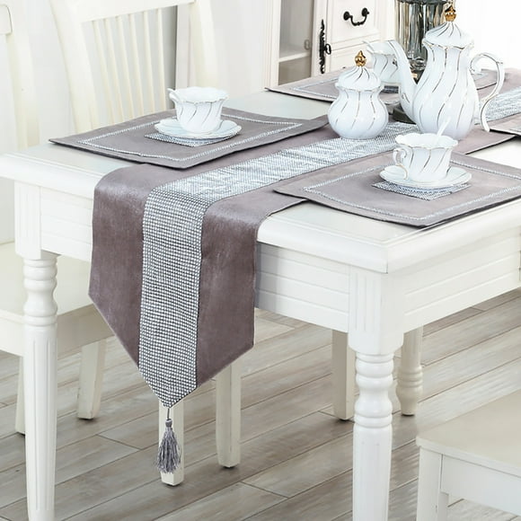 Coofit Chemin de Table Mode Décor en Strass Chemin de Table de Salle à Manger Housse de Meuble Télé Serviette