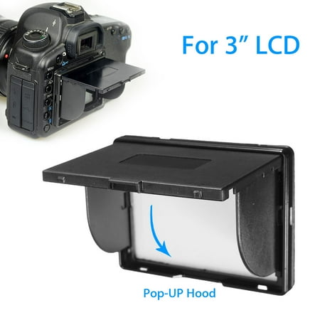 Lcd Viewfinder Hood - Universal Sun Shield Shade Camera Pop-UP Hood Screen Protector For 3'' LCD