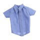 thumbnail image 5 of 1/6 a escala niña de manga corta muñeca camisa de verano hechas a mano clásica mini muñeca tops casuales para figura femenina a escala de 12 pulgadas Azul, 5 of 9