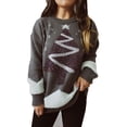 thumbnail image 2 of Suéter de cuello redondo Suéteres de mujer Suéter de cuello redondo de moda Suéter navideño Tops de mujer, 2 of 7