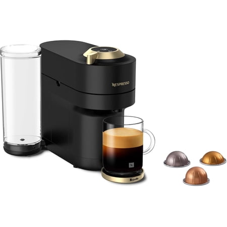 Festive Vertuo Pop+ Coffee and Espresso Maker, Matte Black Gold