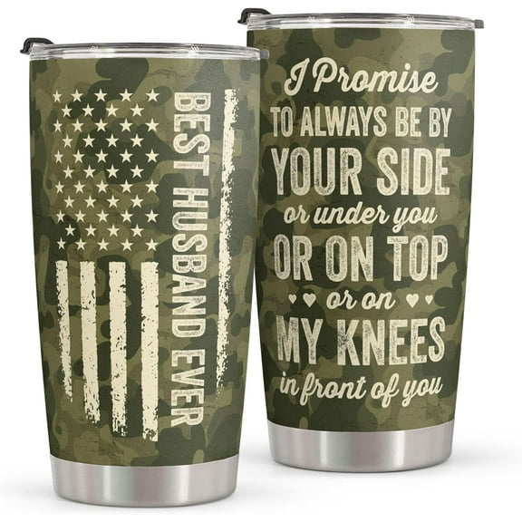 Valentines Day Gifts for Him - Stainless Steel Tumbler 20oz - Fathers Day Gift for Husband from Wife & Anniversary Present for Him - Gifts for Men Best Husband - Birthday Gifts For Husband