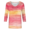 thumbnail image 6 of Gswybco 3/4 Sleeve Shirts for Women Casual Print Loose T-Shirt Dressy Blouse Sporty Business Work Pullover Tops V-Neck Tunic Tops, 6 of 6
