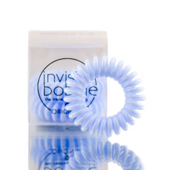 Something Blue , Invisibobble The Traceless Hair Ring - 'Original' Hair - Pack of 3 w/ Sleekshop Teasing Comb