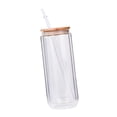 thumbnail image 4 of Taza de vidrio con tapa y vaso de paja Sunnimix Vasos para Beber Tazas de café Tarro de Decoración Cristalería Botellas de agua Decoraciones para el 20 onzas Beber taza de café, 4 of 8