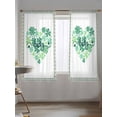 thumbnail image 5 of Sheer Curtains 72 Inches Long, St Patrick's Day Semi Sheer Curtains Light Filtering Window Treatment, Watercolor Lucky Shamrocks Heart Privacy Voile Drapes for Living Room Bedroom 52x72 Inch, 5 of 7