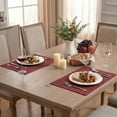 thumbnail image 5 of Sm:)e Dark Red Placemats 12 x 18 Inch Set of 6, Seasonal Washable Kitchen Dining Table Decoration for Home Party,240g（0.53lb）, 5 of 7