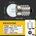 thumbnail image 3 of Ruiandsion E10 Miniature Halogen Bulb,5-Pack,1.5V 0.3W 100LM Warm White 3000K Replacement for Flashlights, Indicator Lights, Microscope Light, 3 of 8