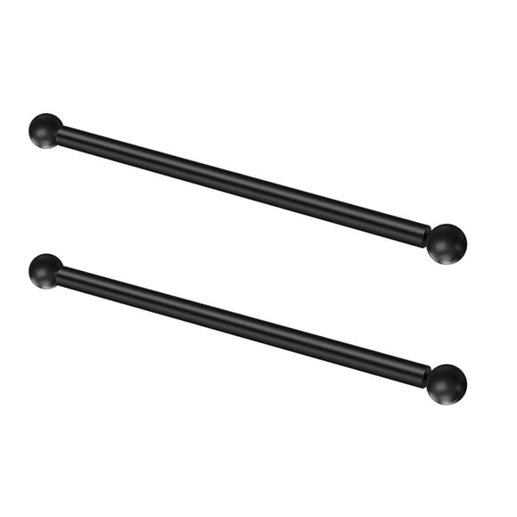 HEATSHAKING 2Pcs Lamp Post Arm Rest Handle Replacement in Black Metal for Outdoor Lamp Posts and Poles