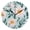 Black, variant on Pink Daisy and Green Leaf Illustration Drawing Round Wall Clock Silent Battery Operated Home Decor for Living Room Bedroom