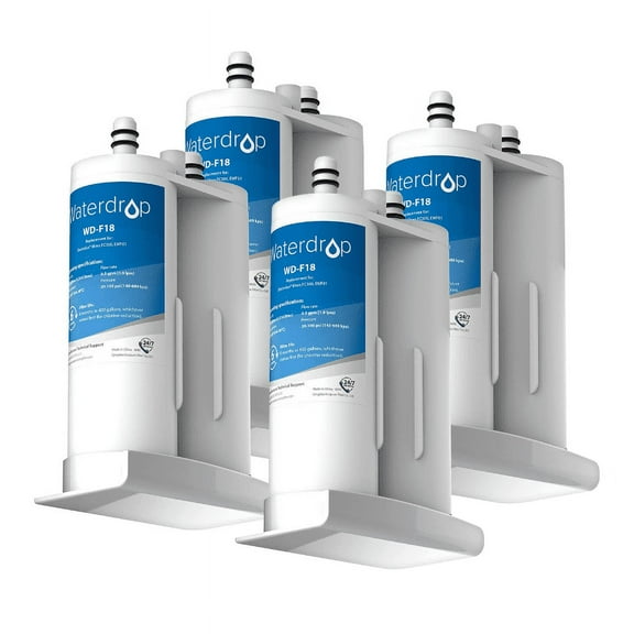 Waterdrop Refrigerator Water Filter Replacement for EWF01, FC-300, FC300, EFF-6018A, 241988703, 4 Filters