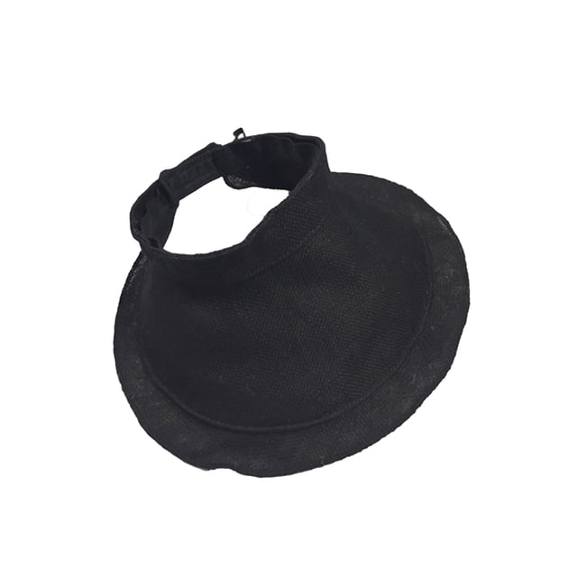 Kmbangi Female Visor Cap Solid Color Ruffled Sun Hat Hollow Out Bucket Hat