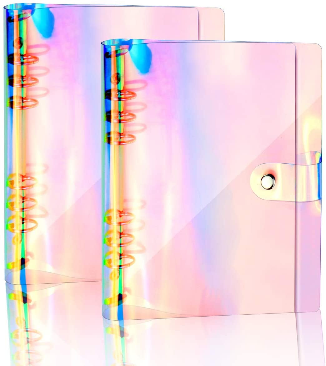 2 Pack A5/A6 Binder Covers, Binder Journal Binder Rainbow Binder