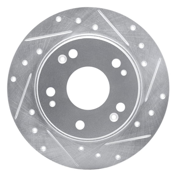 Brake Rotor - Drilled and Slotted - Silver 631-59029R