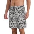 thumbnail image 2 of Kdxio Wild Animal Leopard Print Pattern Mens Casual Shorts - Drawstring Summer Beach Sports Shorts for Men, 2 of 9