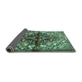 thumbnail image 2 of Ahgly Company Indoor Round Persian Turquoise Blue Traditional Area Rugs, 4' Round, 2 of 4