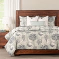 thumbnail image 4 of SIScovers  Amelia Island Seashell Print Duvet Set Queen - 3 Piece, 4 of 5